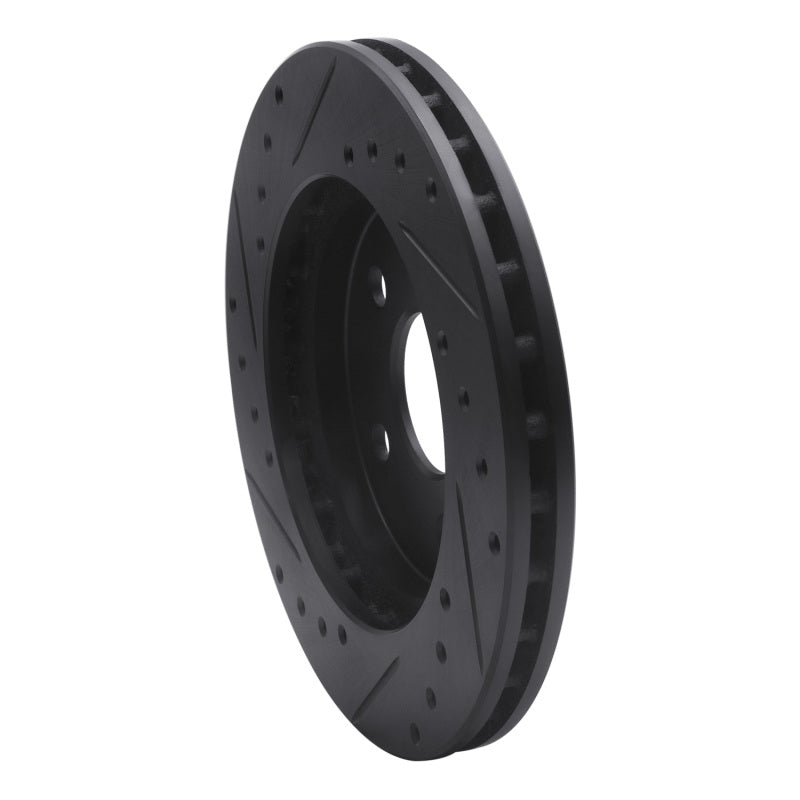 R1 Concepts R1 91-92 Dodge Monaco Front Right Drilled & Slotted Black Brake Rotor