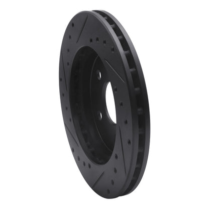 R1 Concepts R1 91-92 Dodge Monaco Front Right Drilled & Slotted Black Brake Rotor