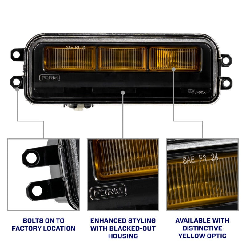 Form Lighting Type T3 Tacoma/Tundra/4Runner/Sequoia LED Fog Lights Yellow (Pair)