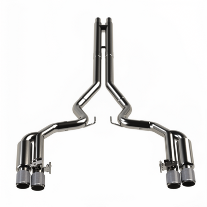 Kooks Headers Kooks 18-24 Ford Mustang GT 5.0 3in. Valved Shotgun Cat-Back Exhaust - Carbon Tips