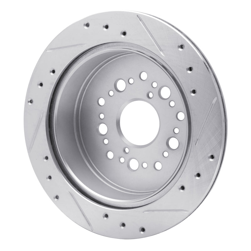 R1 Concepts R1 90-92 Lexus LS400 Rear Left Drilled & Slotted Silver Brake Rotor