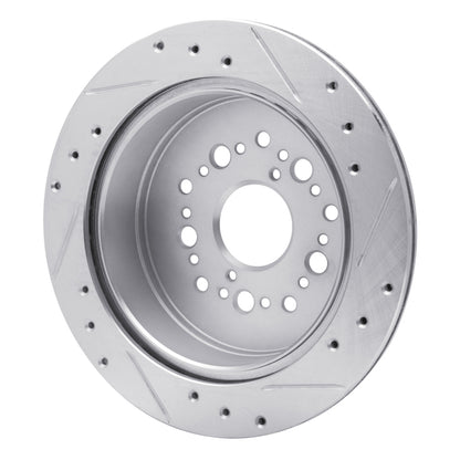 R1 Concepts R1 90-92 Lexus LS400 Rear Left Drilled & Slotted Silver Brake Rotor