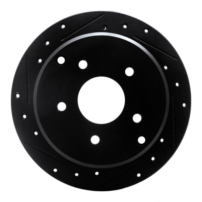 R1 Concepts R1 74-80 Ford Granada Front Left Drilled & Slotted Black Brake Rotor
