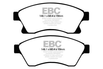 EBC 11+ Chevrolet Cruze 1.4 Turbo (10.9 inch front rotor) Greenstuff Front Brake Pads