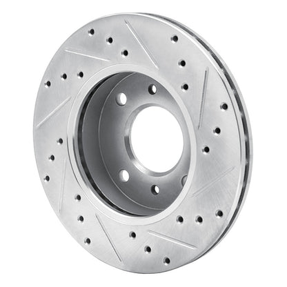 R1 Concepts R1 89-13 Infiniti G20 Front Left Drilled & Slotted Silver Brake Rotor