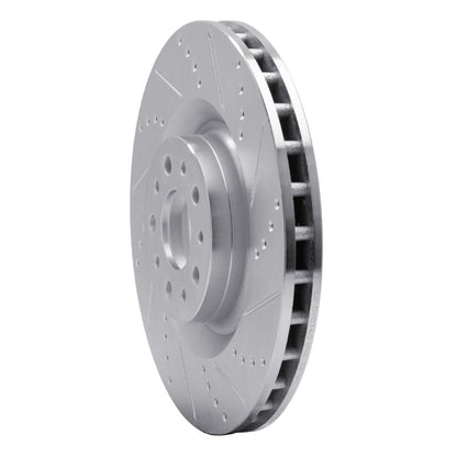 R1 Concepts R1 14-19 Fiat 500L Front Right Drilled & Slotted Silver Brake Rotor