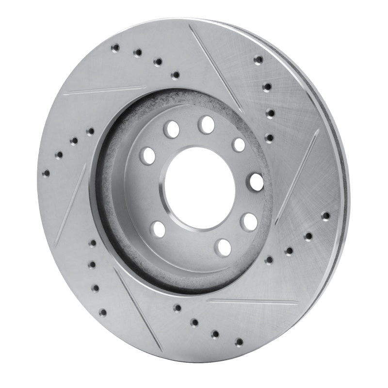 R1 Concepts R1 94-96 Saab 900 Front Left Drilled & Slotted Silver Brake Rotor