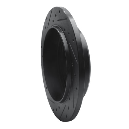 R1 Concepts R1 05-10 Jeep Commander Rear Right Drilled & Slotted Black Brake Rotor