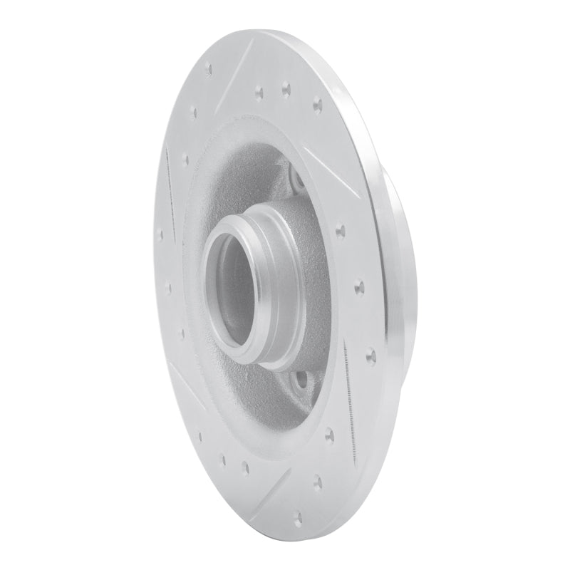 R1 Concepts R1 88-92 Ford Probe Rear Right Drilled & Slotted Silver Brake Rotor