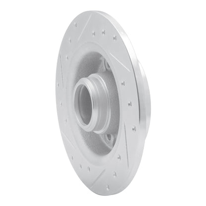 R1 Concepts R1 88-92 Ford Probe Rear Right Drilled & Slotted Silver Brake Rotor
