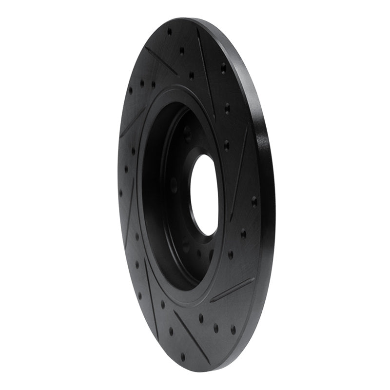 R1 Concepts R1 06-06 Buick TERRAZA Rear Left Drilled & Slotted Black Brake Rotor