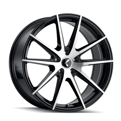 Kraze Wheels Kraze KR193 Turismo 20x8.5 / 5x115 BP / 38mm Offset / 72.62mm Hub Gloss Black Machined Wheel