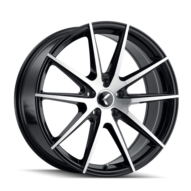 Kraze Wheels Kraze KR193 Turismo 18x8 / 5x120 BP / 40mm Offset / 74.1mm Hub Gloss Black Machined Wheel