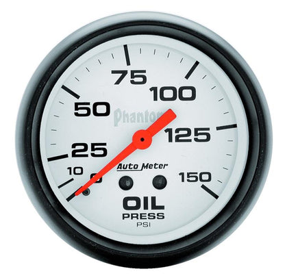 Autometer Phantom 66.7mm 0-150 PSI Mechanical Oil Pressure Gauge