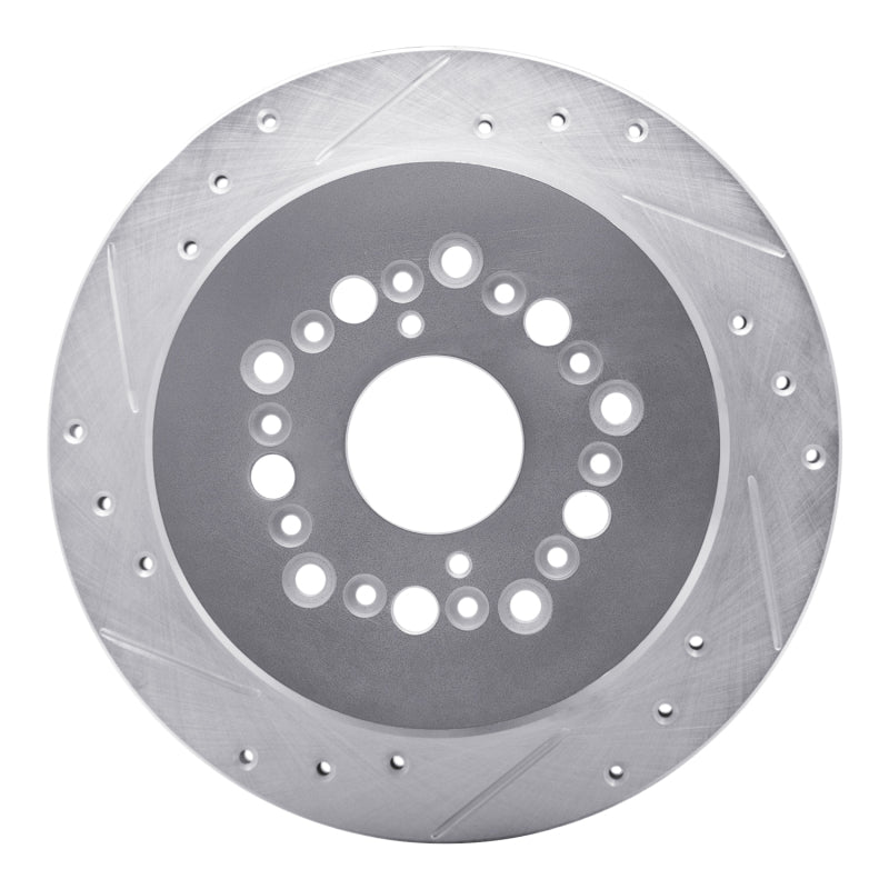 R1 Concepts R1 90-92 Lexus LS400 Rear Left Drilled & Slotted Silver Brake Rotor