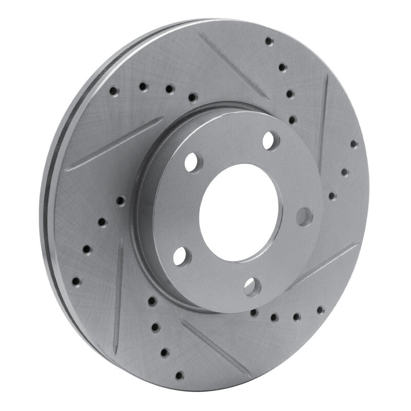 R1 Concepts R1 04-13 Mazda 3 Front Right Drilled & Slotted Silver Brake Rotor