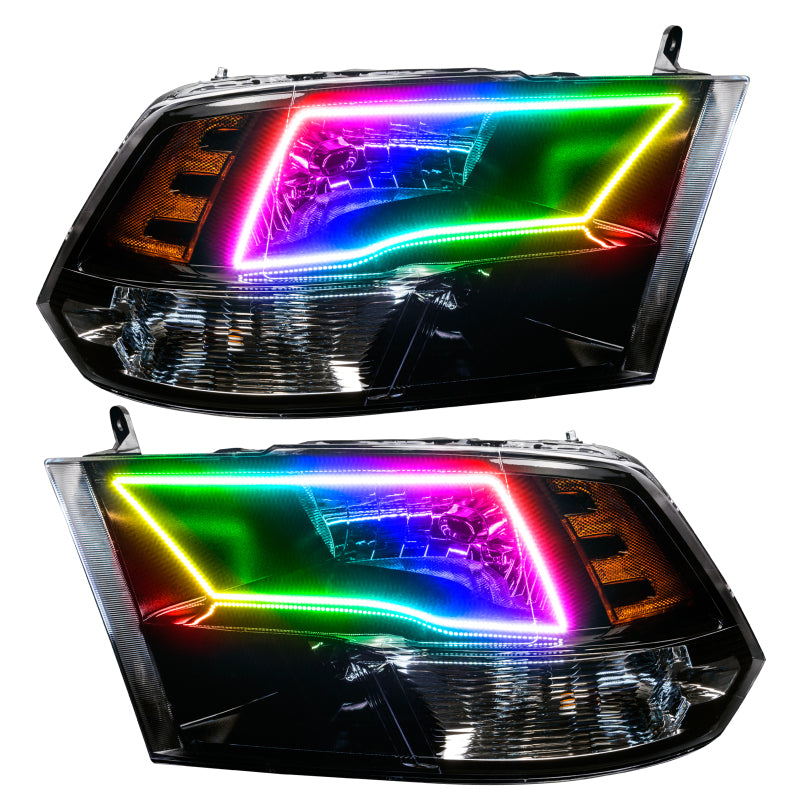 ORACLE Lighting Oracle 09-17 RAM 1500 TRX Quad Pre-Assembled Headlights Blk Housing - w/ BC1 Controller