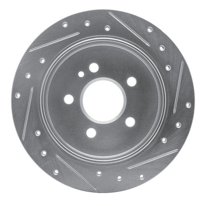 R1 Concepts R1 98-05 Mercedes-Benz ML350 Rear Left Drilled & Slotted Silver Brake Rotor