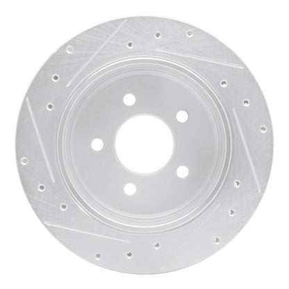 R1 Concepts R1 10-11 Ford Ranger (USA/Canada) Rear Right Drilled & Slotted Silver Brake Rotor