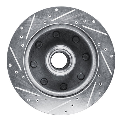 R1 Concepts R1 80-85 Ford E-250 Econoline Club Wagon Front Right Drilled & Slotted Silver Brake Rotor
