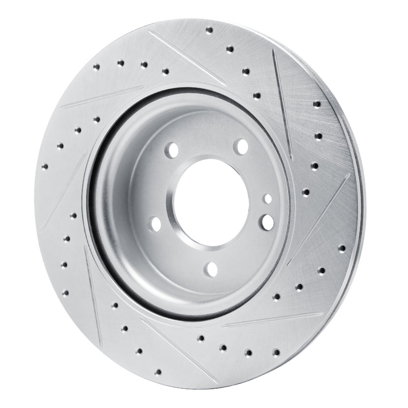 R1 Concepts R1 19-25 Mercedes-Benz G580 Rear Left Drilled & Slotted Silver Brake Rotor