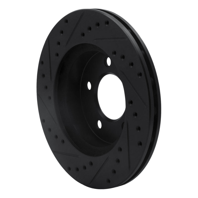 R1 Concepts R1 93-97 Chrysler Intrepid Front Right Drilled & Slotted Black Brake Rotor