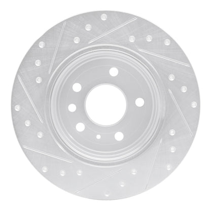 R1 Concepts R1 97-08 Chevrolet ASTRA (Mexico) Rear Right Drilled & Slotted Silver Brake Rotor