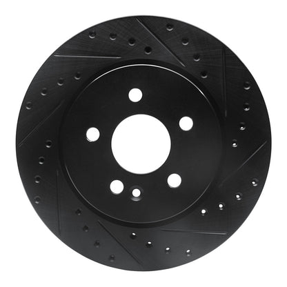 R1 Concepts R1 98-05 Mercedes-Benz ML430 Front Right Drilled & Slotted Black Brake Rotor