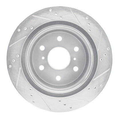 R1 Concepts R1 07-20 Cadillac Escalade EXT Rear Left Drilled & Slotted Silver Brake Rotor