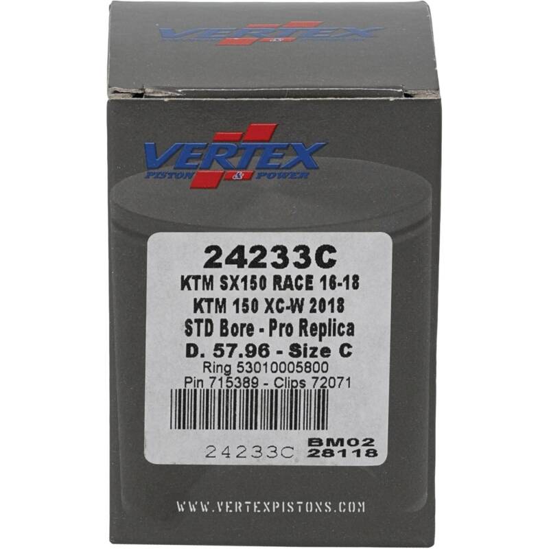 Vertex Pistons Vertex Piston 16-22 KTM 150 SX 150cc Cast Race Piston Kit