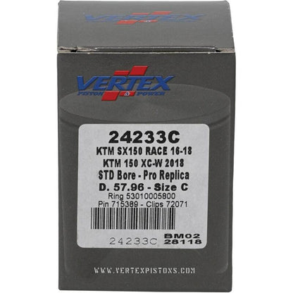 Vertex Pistons Vertex Piston 16-22 KTM 150 SX 150cc Cast Race Piston Kit