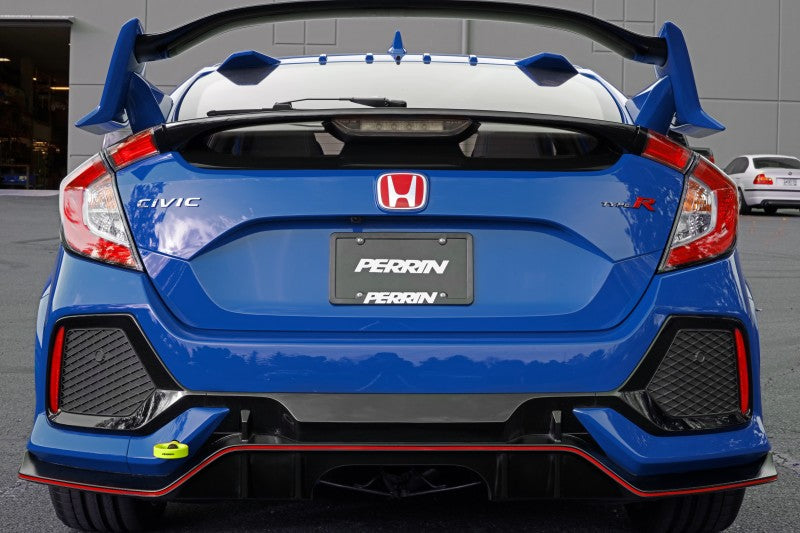 Perrin Performance PERRIN 17-21 Honda Civic Si/Type R/Touring/Hatchback Tow Hook Kit Rear - Neon Yellow