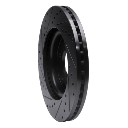R1 Concepts R1 09-10 Ford Taurus (Excl SHO) Front Right Drilled & Slotted Black Brake Rotor