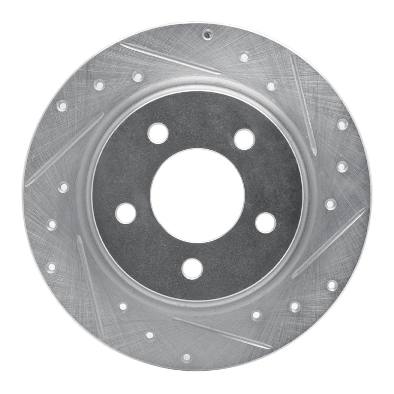 R1 Concepts R1 04-13 Mazda 3 Rear Right Drilled & Slotted Silver Brake Rotor