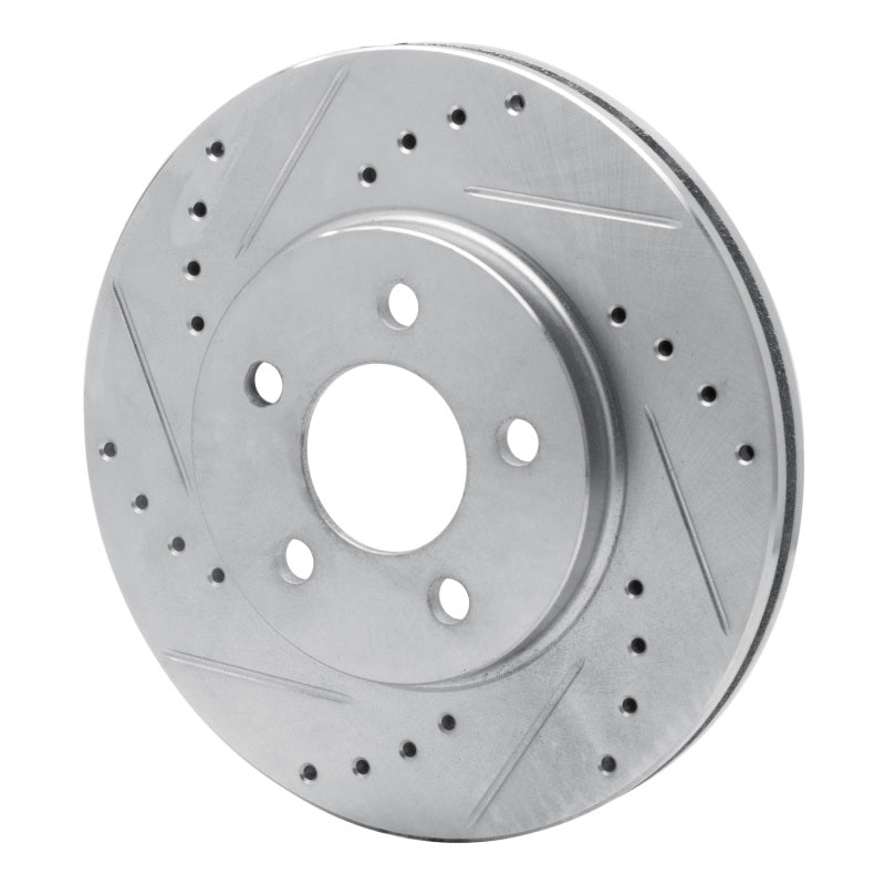 R1 Concepts R1 86-90 Chrysler Town & Country Front Left Drilled & Slotted Silver Brake Rotor