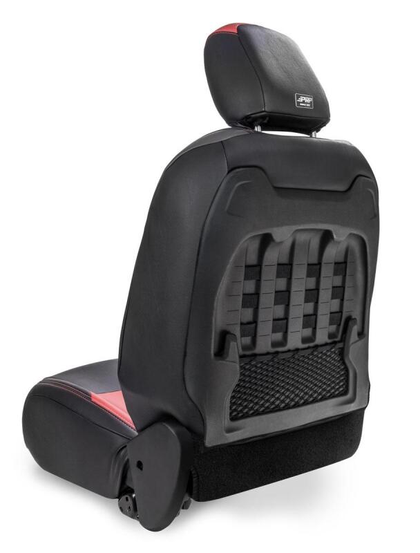 PRP Seats PRP 2018+ Jeep Wrangler JL/2 door/Rubicon  Front Seat Covers (Pair) - Black with Red Stitching