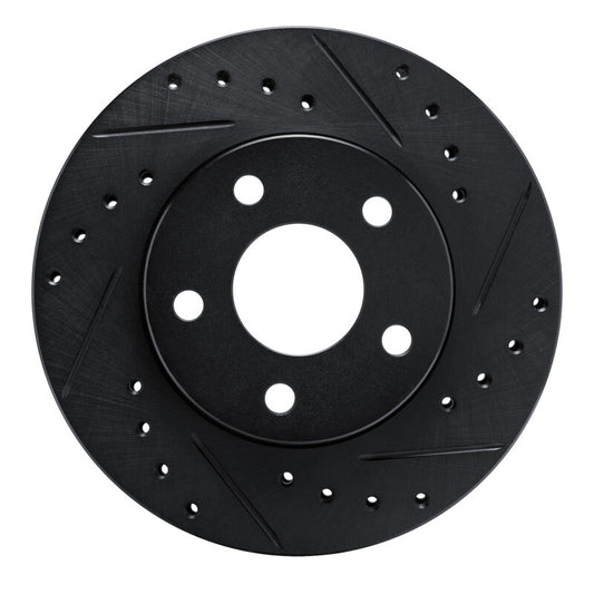 R1 Concepts R1 82-84 Buick SKYHAWK Front Right Drilled & Slotted Black Brake Rotor