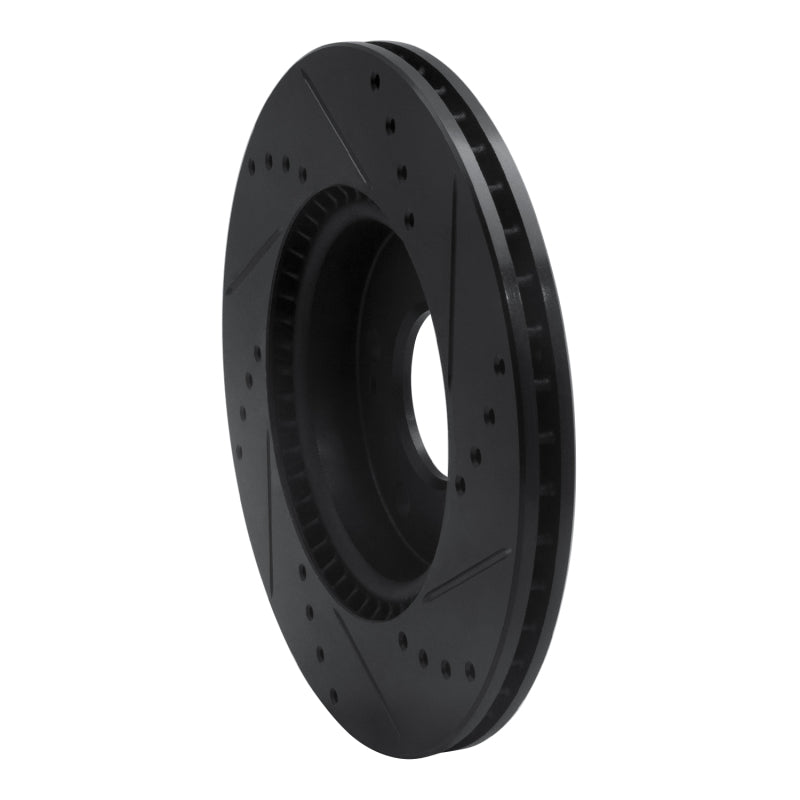 R1 Concepts R1 17-22 Hyundai Ioniq Front Left Drilled & Slotted Black Brake Rotor
