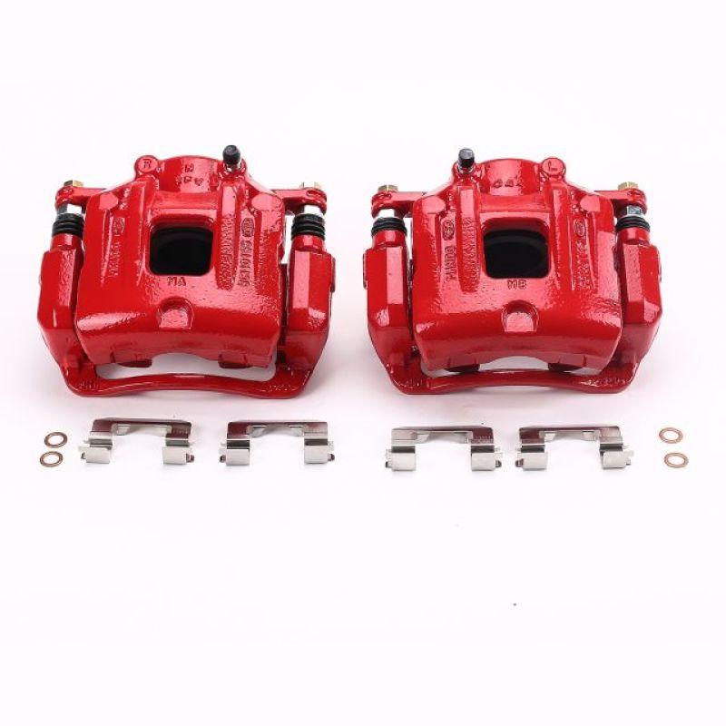 PowerStop Power Stop 10-12 Hyundai Santa Fe Front Red Calipers w/Brackets - Pair