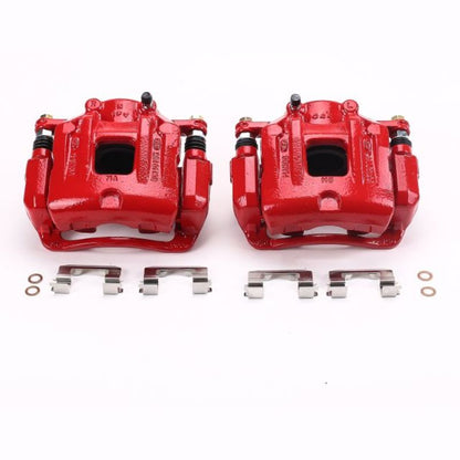 PowerStop Power Stop 10-12 Hyundai Santa Fe Front Red Calipers w/Brackets - Pair