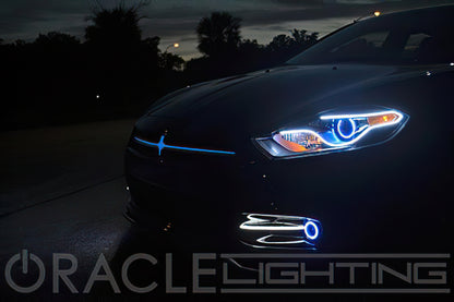 ORACLE Lighting Oracle 13-16 Dodge Dart Surface Mount LED Projector Fog Light Halo Kit - Red
