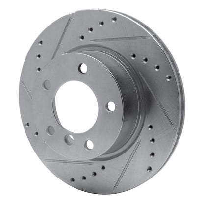 R1 Concepts R1 05-07 BMW 120i (Mexico) Front Left Drilled & Slotted Silver Brake Rotor