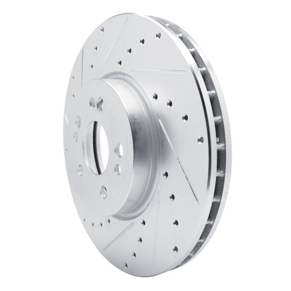 R1 Concepts R1 2020-2023 Mercedes-Benz GLE350 Front Left Drilled & Slotted Silver Brake Rotor
