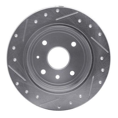 R1 Concepts R1 04-10 Chevrolet Epica (Mexico) Rear Right Drilled & Slotted Silver Brake Rotor