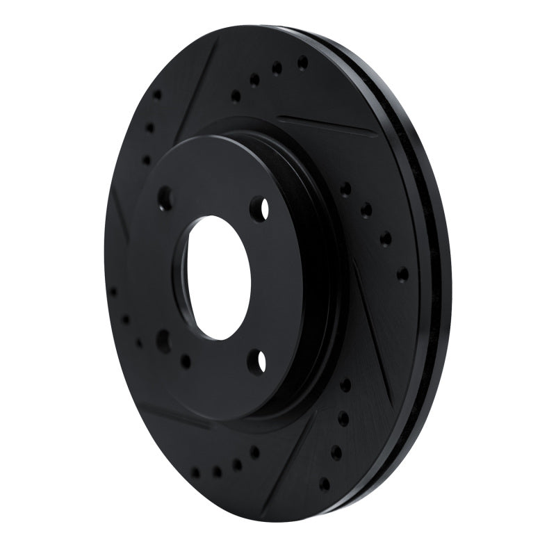 R1 Concepts R1 11-19 Ford Figo (Mexico) Front Left Drilled & Slotted Black Brake Rotor