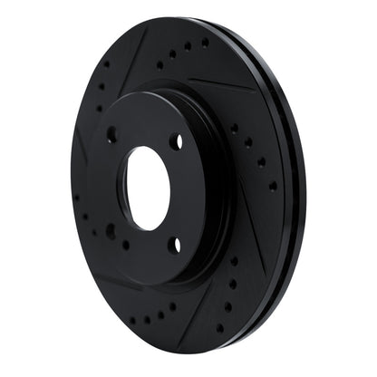 R1 Concepts R1 11-19 Ford Figo (Mexico) Front Left Drilled & Slotted Black Brake Rotor