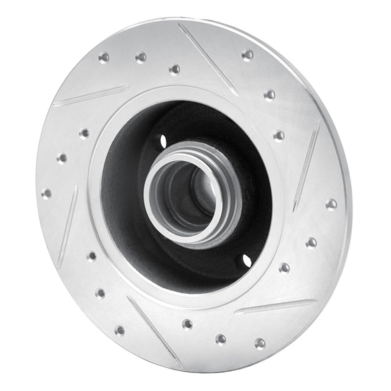 R1 Concepts R1 96-08 Audi A4 (Mexico) Rear Left Drilled & Slotted Silver Brake Rotor