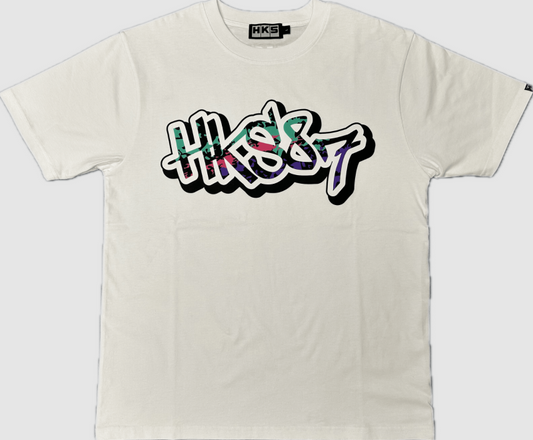 HKS T-SHIRT 87PAINT WHITE XL