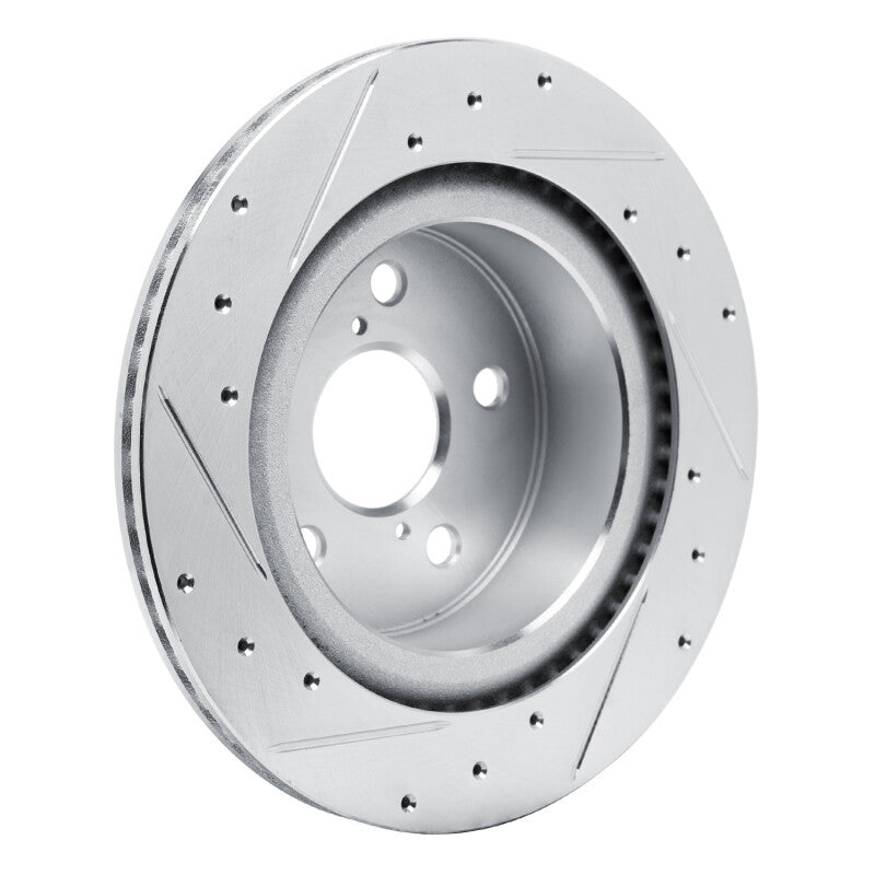 R1 Concepts R1 2021-2025 Lexus IS350 Rear Right Drilled & Slotted Silver Brake Rotor