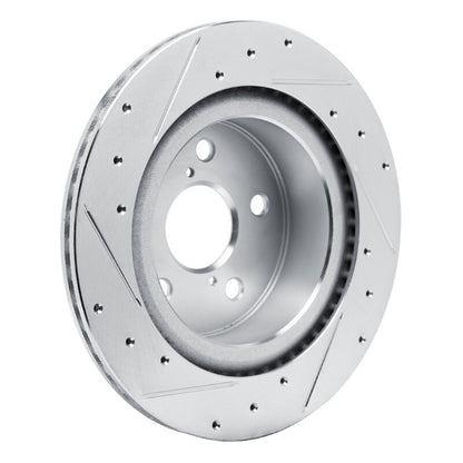 R1 Concepts R1 2021-2025 Lexus IS350 Rear Right Drilled & Slotted Silver Brake Rotor